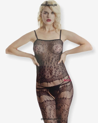 Hkmeair Khushi Print Sexy Net Bodystocking No 8003