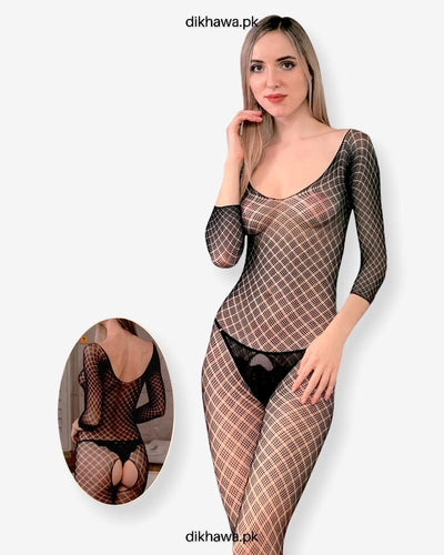 Hkmeair Khushi Print Sexy Net Bodystocking No 8266