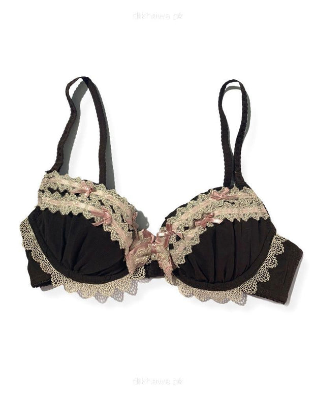 New Stylish Imported Stocklot Branded  Net Pushup Bra - Underwired Bra- Padded Bra - Pack of 2