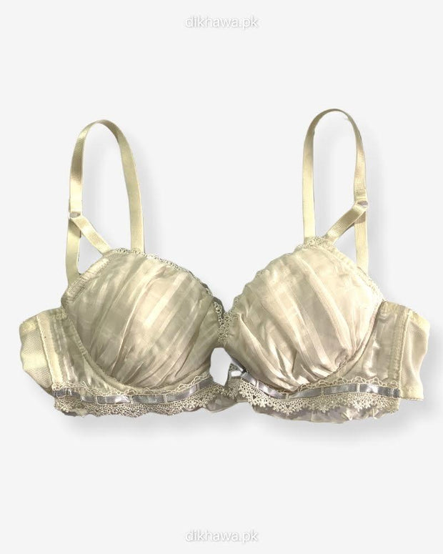 Imported Stocklot Branded  Net Pushup Bra - Underwired Bra  Non Padded Bra - Pack of 2