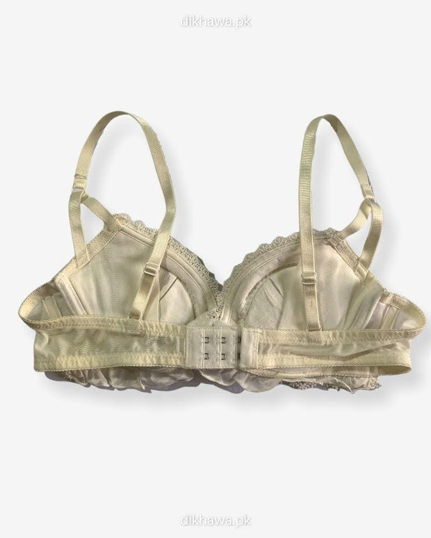 Imported Stocklot Branded  Net Pushup Bra - Underwired Bra  Non Padded Bra - Pack of 2