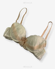 Imported Stocklot Branded  Net Pushup Bra - Underwired Bra  Non Padded Bra - Pack of 2