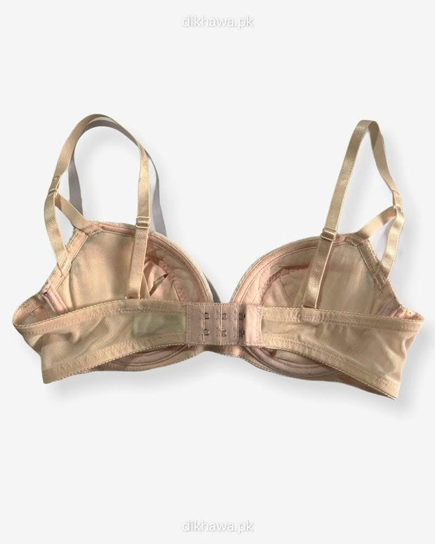 Imported Stocklot Branded  Net Pushup Bra - Underwired Bra  Non Padded Bra - Pack of 2