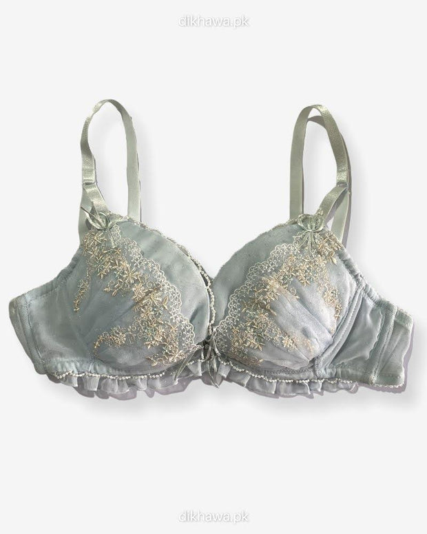 Imported Stocklot Branded  Net Pushup Bra - Underwired Bra  Non Padded Bra - Pack of 2