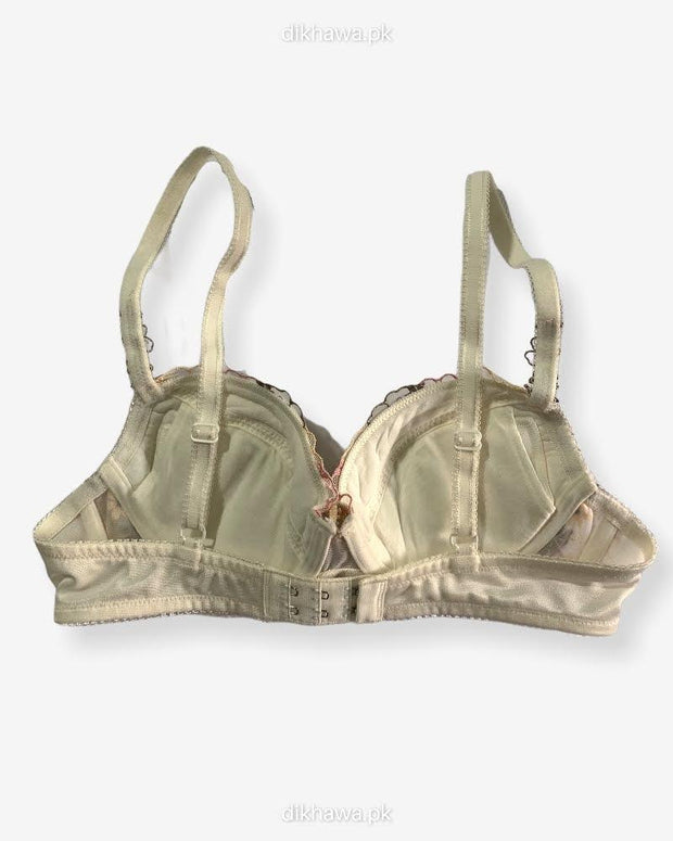 Imported Stocklot Branded  Net Pushup Bra - Underwired Bra  Non Padded Bra - Pack of 2