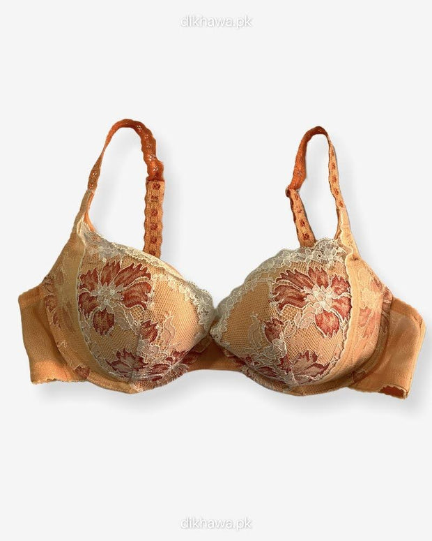 Imported Stocklot Branded  Net Pushup Bra - Underwired Bra  Non Padded Bra - Pack of 2