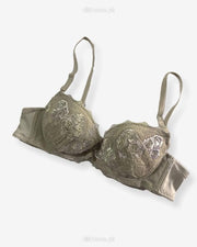 Imported Stocklot Branded  Net Pushup Bra - Underwired Bra  Non Padded Bra - Pack of 2