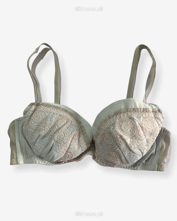 Imported Stocklot Branded  Net Pushup Bra - Underwired Bra  Non Padded Bra - Pack of 2