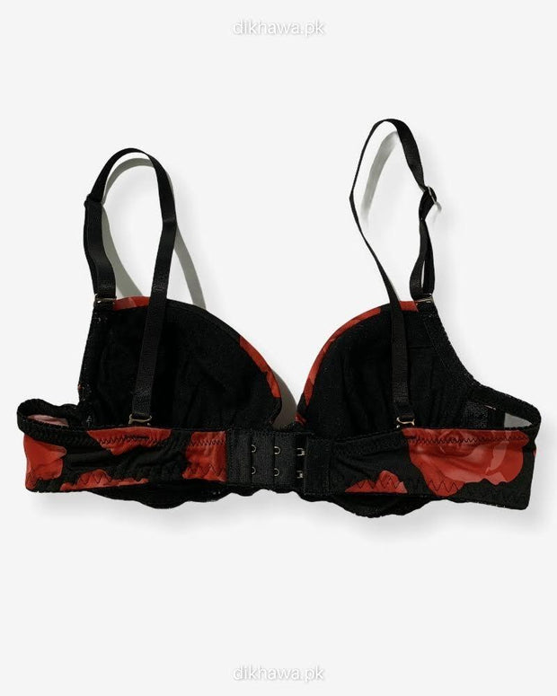 Imported Stocklot Branded  Net Pushup Bra - Underwired Bra  Non Padded Bra - Pack of 2