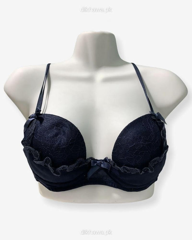 Imported Stocklot Branded  Net Pushup Bra - Underwired Bra  Non Padded Bra - Pack of 2