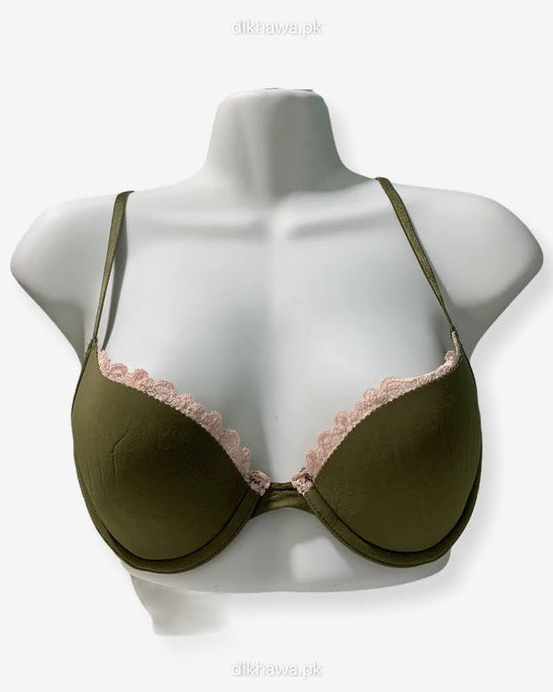 Imported Stocklot Branded  Net Pushup Bra - Underwired Bra  Non Padded Bra - Pack of 2