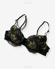 Imported Stocklot Branded  Net Pushup Bra - Underwired Bra  Non Padded Bra - Pack of 2