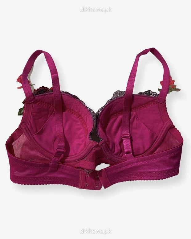 Imported Stocklot Branded  Net Pushup Bra - Underwired Bra  Non Padded Bra - Pack of 2