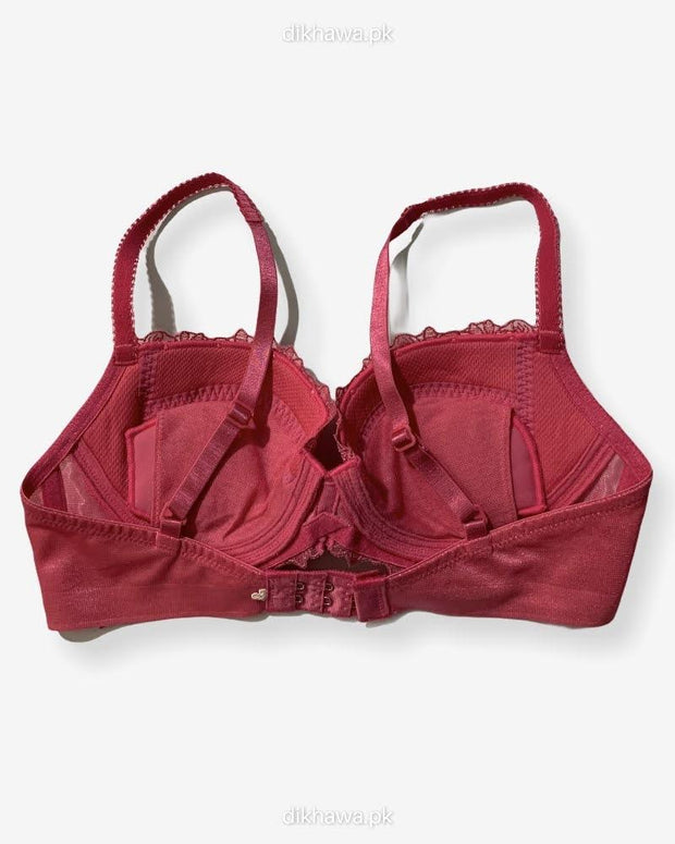 Imported Stocklot Branded  Net Pushup Bra - Underwired Bra  Non Padded Bra - Pack of 2