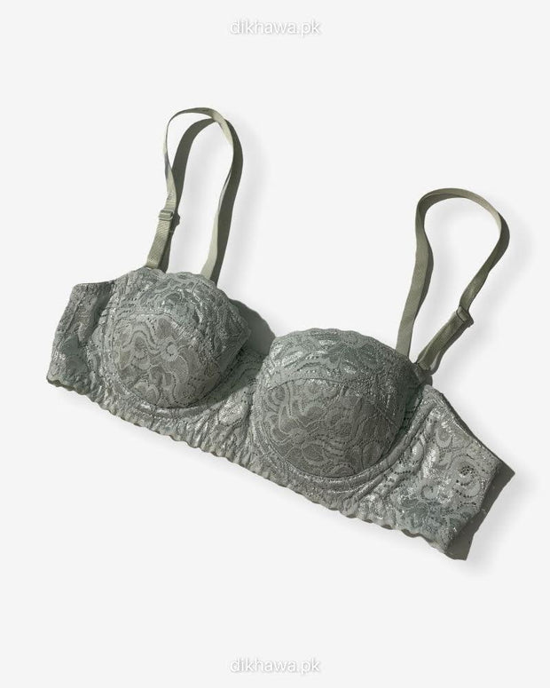 Imported Stocklot Branded  Net Pushup Bra - Underwired Bra  Non Padded Bra - Pack of 2