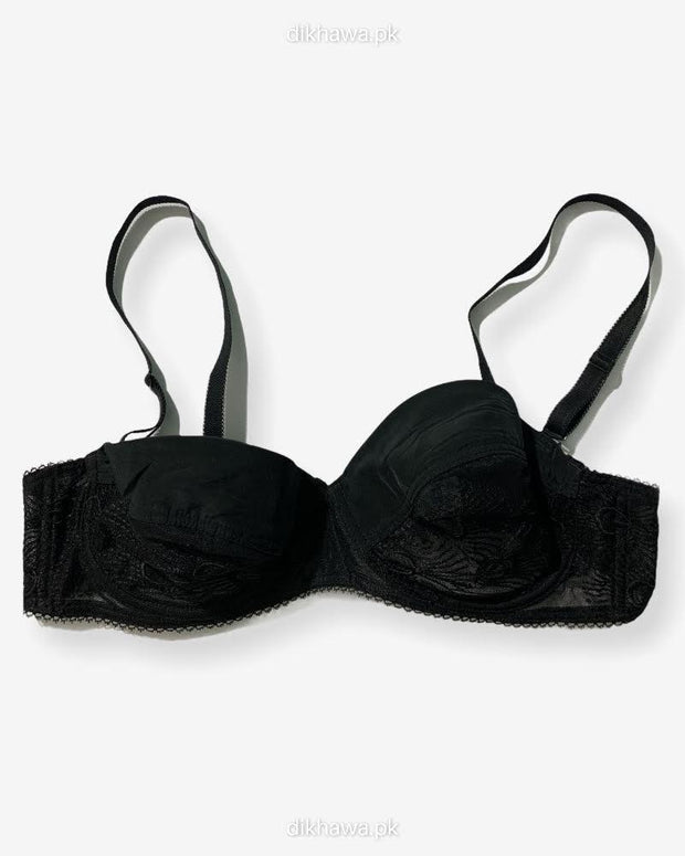 Imported Stocklot Branded  Net Pushup Bra - Underwired Bra  Non Padded Bra - Pack of 2