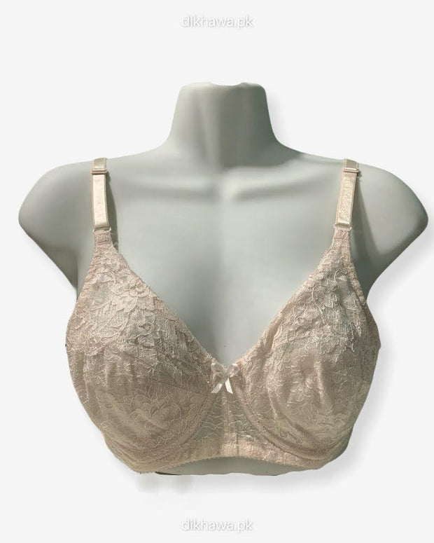 Imported Stocklot Branded  Net Pushup Bra - Underwired Bra  Non Padded Bra - Pack of 2