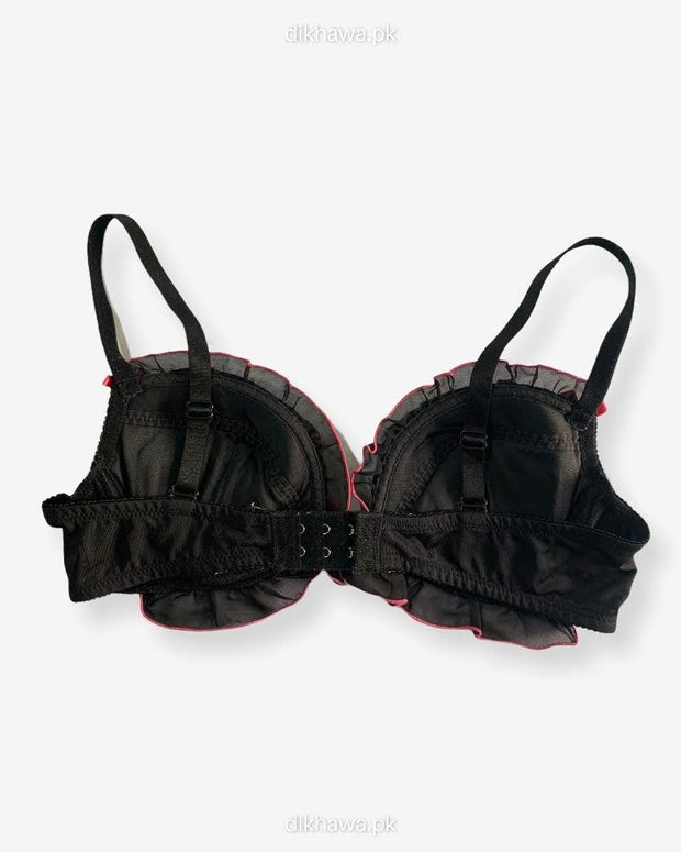 Imported Stocklot Branded  Net Pushup Bra - Underwired Bra  Non Padded Bra - Pack of 2