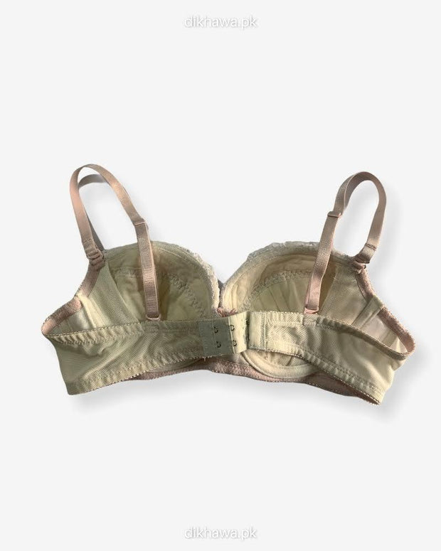 Imported Stocklot Branded  Net Pushup Bra - Underwired Bra  Non Padded Bra - Pack of 2