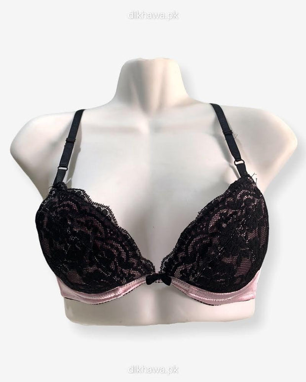 Imported Stocklot Branded  Net Pushup Bra - Underwired Bra  Non Padded Bra - Pack of 2