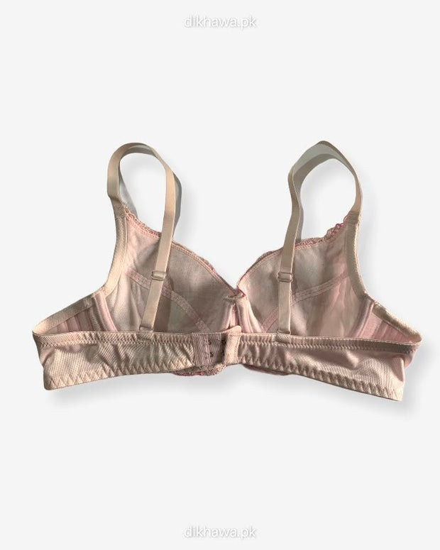 Imported Stocklot Branded  Net Pushup Bra - Underwired Bra  Non Padded Bra - Pack of 2