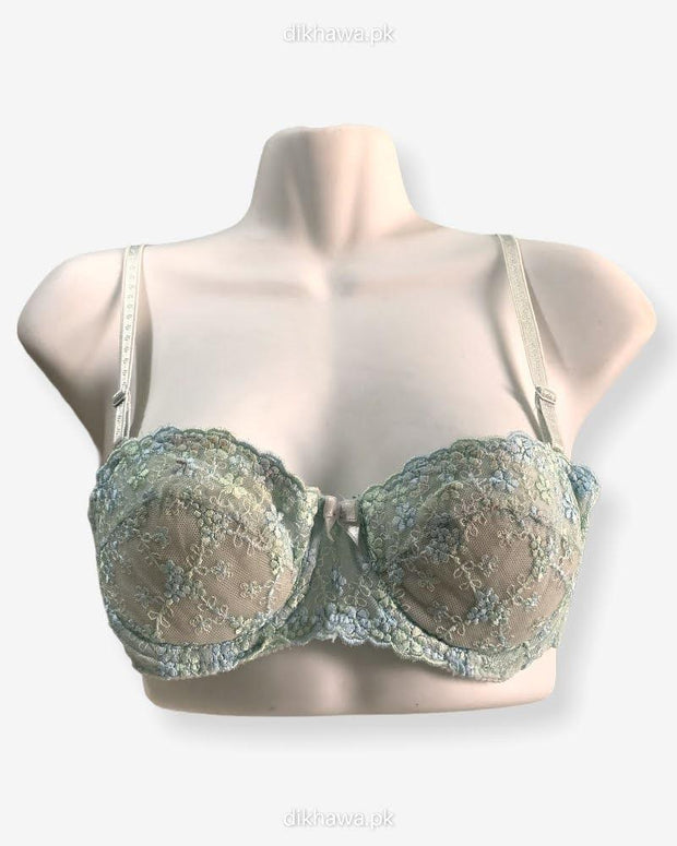 Imported Stocklot Branded  Net Pushup Bra - Underwired Bra  Non Padded Bra - Pack of 2