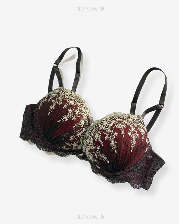 Imported Stocklot Branded  Net Pushup Bra - Underwired Bra  -Padded Bra - Pack of 2