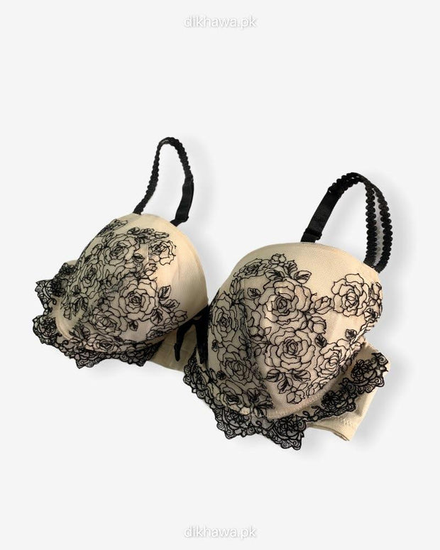 Imported Stocklot Branded  Net Pushup Bra - Underwired Bra  -Padded Bra - Pack of 2