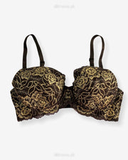 Imported Stocklot Branded  Net Pushup Bra - Underwired Bra  -Non Padded Bra - Pack of 2