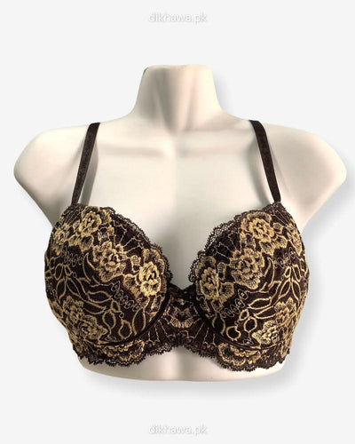 Imported Stocklot Branded  Net Pushup Bra - Underwired Bra  -Non Padded Bra - Pack of 2