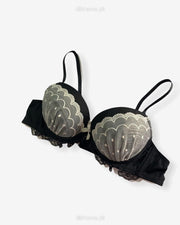 Imported Stocklot Branded  Net Pushup Bra - Underwired Bra  -Non Padded Bra - Pack of 2