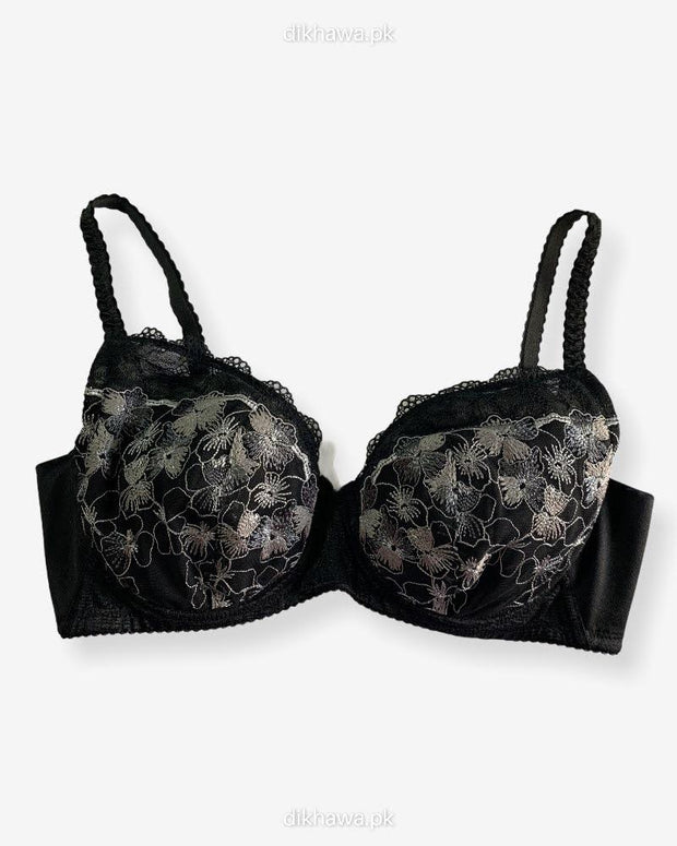 Imported Stocklot Branded  Net Pushup Bra - Underwired Bra  -Non Padded Bra - Pack of 2