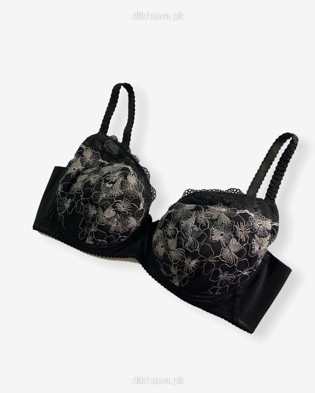 Imported Stocklot Branded  Net Pushup Bra - Underwired Bra  -Non Padded Bra - Pack of 2