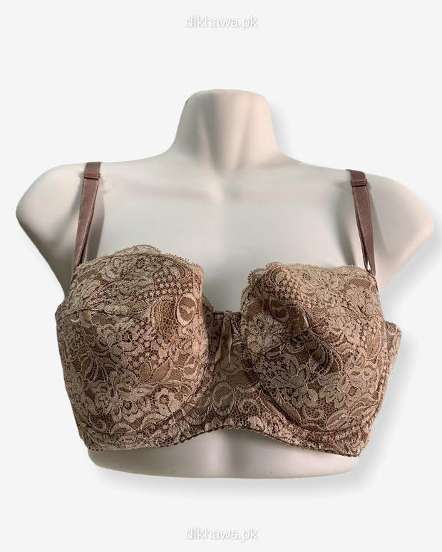 Imported Stocklot Branded  Net Pushup Bra - Underwired Bra  -Non Padded Bra - Pack of 2