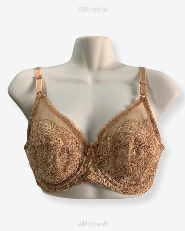 Imported Stocklot Branded  Net Pushup Bra - Underwired Bra  -Non Padded Bra - Pack of 2