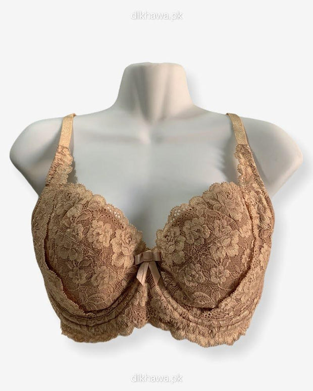 Imported Stocklot Branded  Net Pushup Bra - Underwired Bra  -Non Padded Bra - Pack of 2