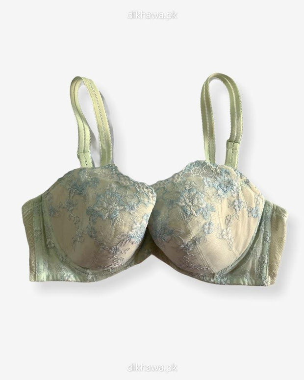 Imported Stocklot Branded  Net Pushup Bra - Underwired Bra  -Non Padded Bra - Pack of 2