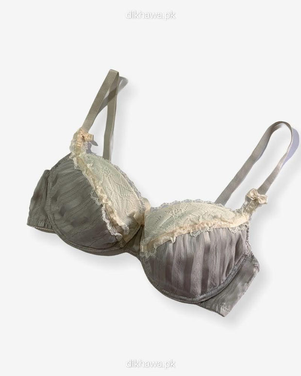 Imported Stocklot Branded  Net Pushup Bra - Underwired Bra  -Non Padded Bra - Pack of 2