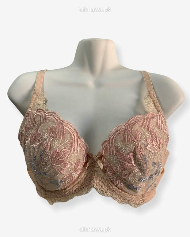 Imported Stocklot Branded  Net Pushup Bra - Underwired Bra  -Non Padded Bra - Pack of 2