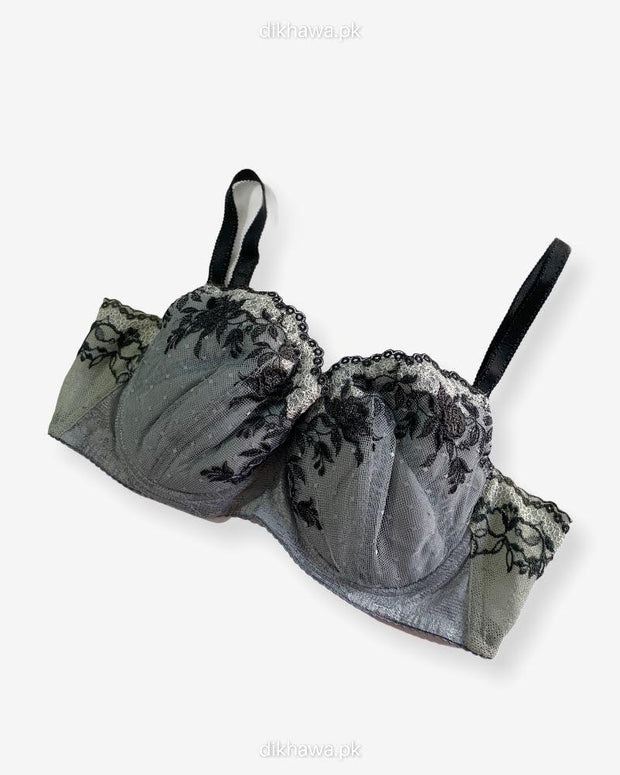 Imported Stocklot Branded  Net Pushup Bra - Underwired Bra  -Non Padded Bra - Pack of 2