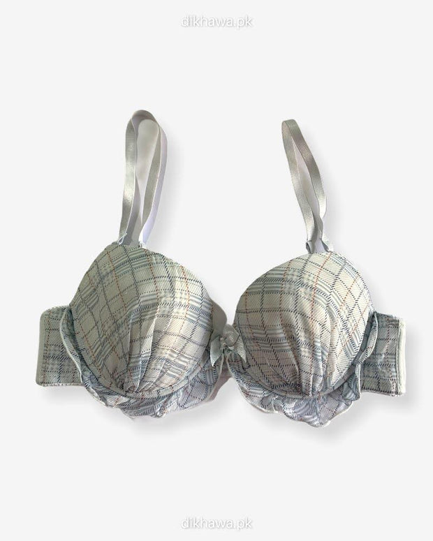 Imported Stocklot Branded  Net Pushup Bra - Underwired Bra  -Non Padded Bra - Pack of 2