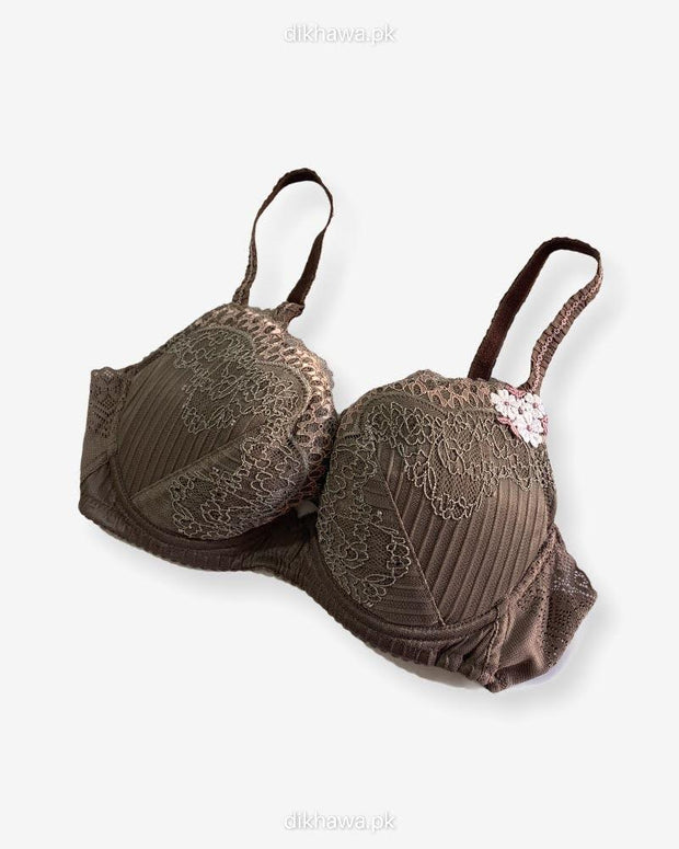 Imported Stocklot Branded  Net Pushup Bra - Underwired Bra  -Non Padded Bra - Pack of 2