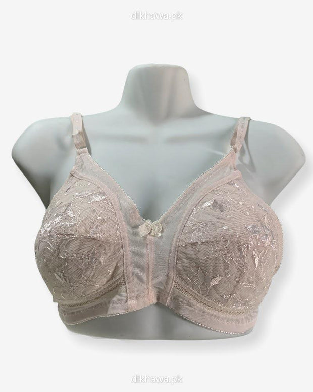 Imported Stocklot Branded  Net Pushup Bra - Non Wired Bra  -Non Padded Bra - Pack of 2