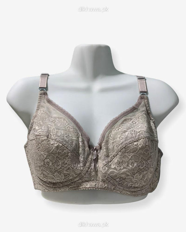 Imported Stocklot Branded  Net Pushup Bra - Non Wired Bra  -Non Padded Bra - Pack of 2