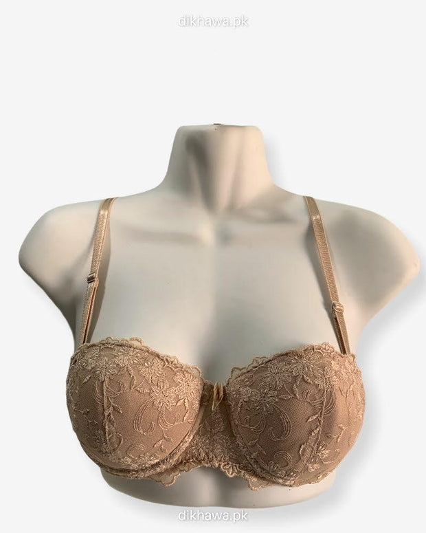 Imported Stocklot Branded  Net Pushup Bra - Underwired Bra  - Padded Bra - Pack of 2