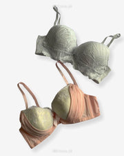 Imported Stocklot Branded  Net Pushup Bra - Underwired Bra  - Padded Bra - Pack of 2