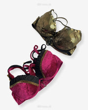 Imported Stocklot Branded  Net Pushup Bra - Underwired Bra  - Padded Bra - Pack of 2