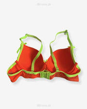 Women Push Up Underwire Smoothing Bra - Orange - 678