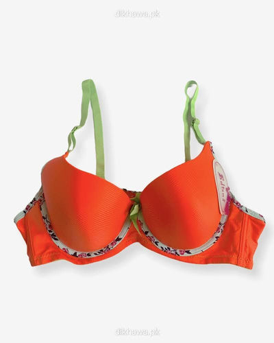 Women Push Up Underwire Smoothing Bra - Orange - 678