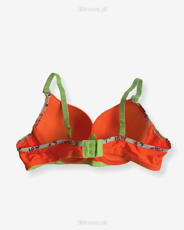 Women Push Up Underwire Smoothing Bra - Orange - 678